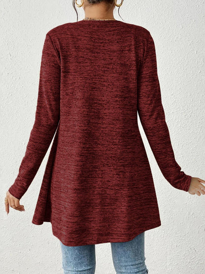 Long Sleeves Lace-Up Open Front Casual Jacket
