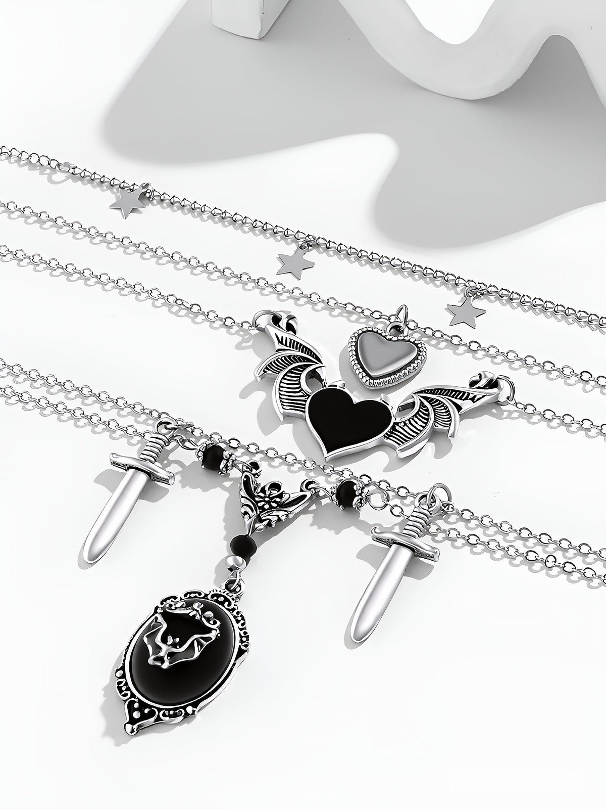 Steampunk Pendant Multi-Layer Halloween Necklace