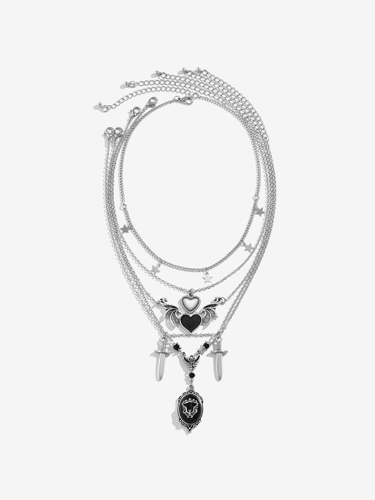 Steampunk Pendant Multi-Layer Halloween Necklace
