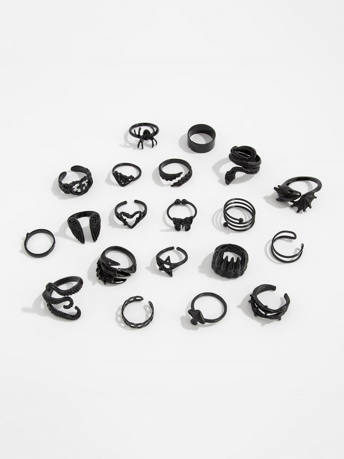 16/20 Pieces Halloween Gothic Rings Set