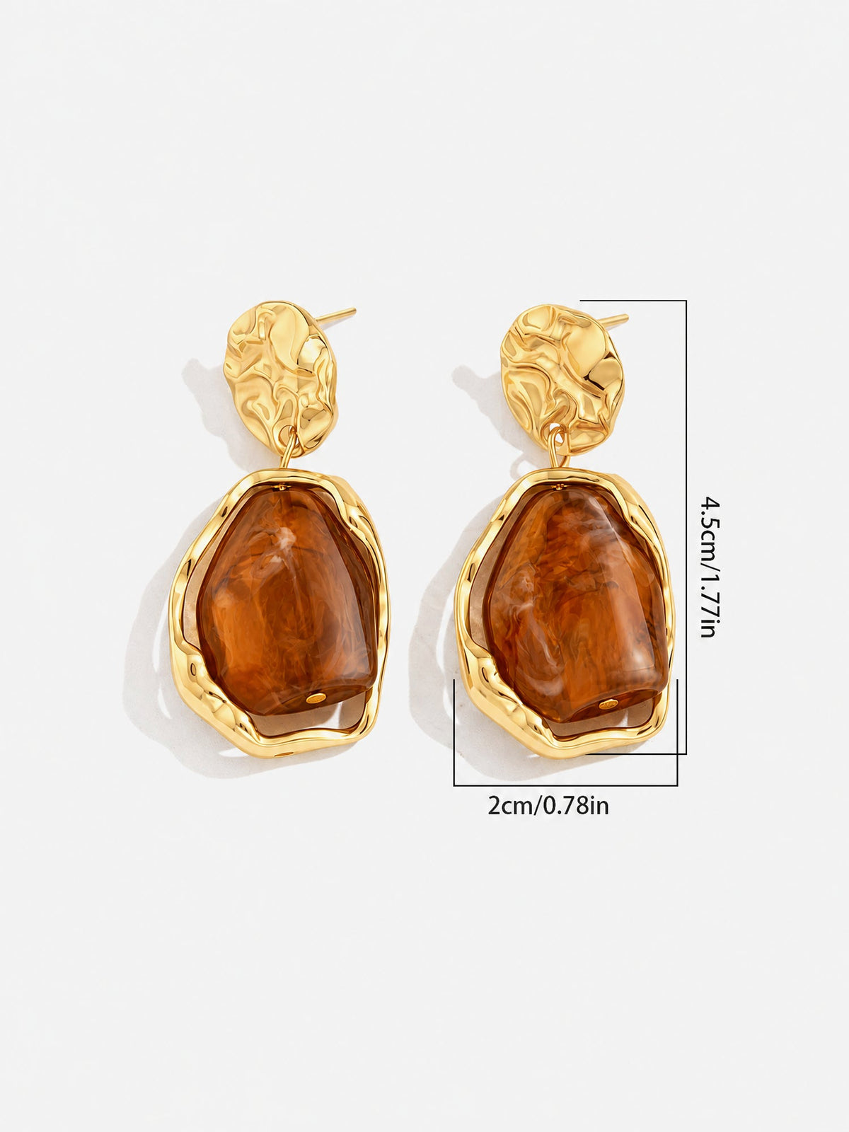 Irregular Baroque Imitation Gemstone Earrings