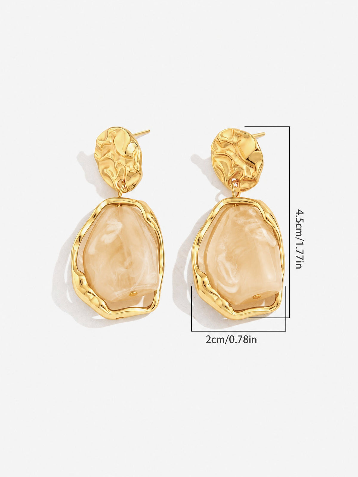 Irregular Baroque Imitation Gemstone Earrings