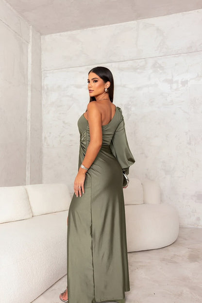 Xiomara - Soft-Touch One-Shoulder Maxi Dress